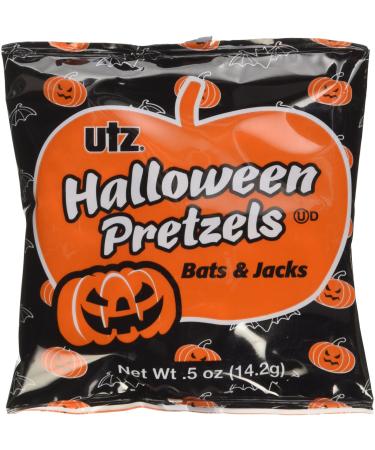 Utz Halloween Bat  Pumpkin Shaped Treats Pretzel 20 oz 40 Bags