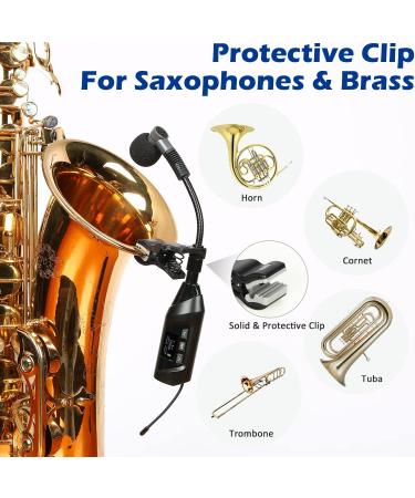 SGPRO Wireless Saxophone Microphone System Clip-On Instrument