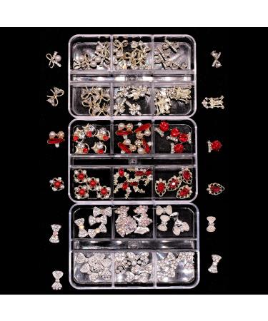30 Pieces 3d Luxury Alloy Gold Nail Charms Flat Back Red Nail Rhinestones  Gems Jewels Crystal Diamonds For Nails Nail Pearls Diamonds For 3d Nails  Art