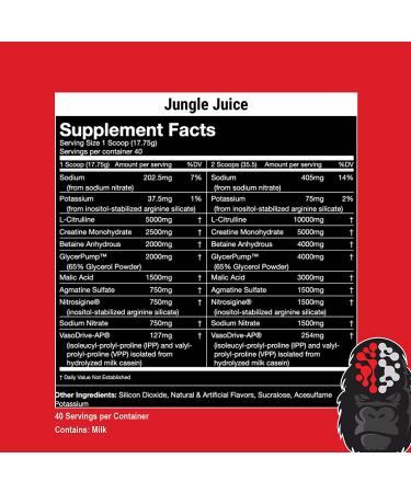 Gorilla Mode Nitric Stimulant Free Pre-Workout – Best Tasting and Most  Effective Stimulant Free Pre-Workout / Massive Pumps · Vasodilation · Power  / 700 Grams (Cherry Blackout) price in UAE,  UAE