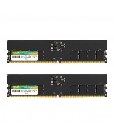 Silicon Power DDR5 32GB (2x16GB) 4800MHz (PC5-38400) 288-pin CL40 1.1V UDIMM Non-ECC Desktop RAM Computer Memory SP032GBLVU480F22 32GB (16GBx2) 4800Mhz Standard
