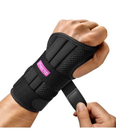 FREETOO 2 Pack Wrist Brace for Carpal Tunnel Relief for Night Support,  Compression Wrist Supports at Work for Women Men, Adjustable Support Wrist  Splint Fit Right Left Hand for Arthritis Tendonitis 2