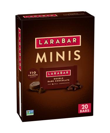Larabar Double Dark Chocolate Mini Bars, Gluten Free Vegan Bars, 20 ct