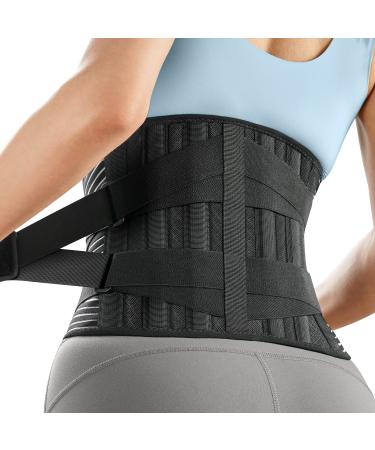  FREETOO Back Brace for Women Men Lower Back Pain Relief with 6  Stays, Breathable Back Support Belt for Heavy Lifting Work , Anti-Skid Lumbar  Support Belt with 16-Hole Mesh for Sciatica