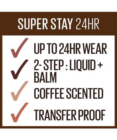 Maybelline SuperStay 24, 2-Step Liquid Lipstick, Coffee Edition, Mocha  Chocolatte