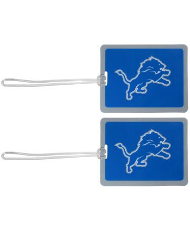 NFL Detroit Lions Vinyl Luggage Tag, 2pk, Blue