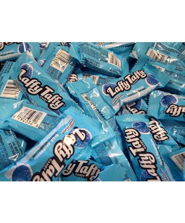 Laffy Taffy, Blue Raspberry, Fun Size, Wrapped, 3 lbs. Aprox. 140+ Count Delicious Taffy with a Joke on Each Wrapper!