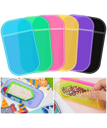 6 Pieces Anti-Slip Tools Sticky Mat for Diamond Painting  5.6 x 3.3 Inch Non-Slip Universal Gel Pad for 5D Diamond Painting Accessories for Kids or Adults 6 PCS