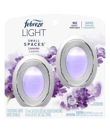 Febreze LIGHT Small Spaces Air Freshener Lavender, 2 count 1 Count (Pack of 2)
