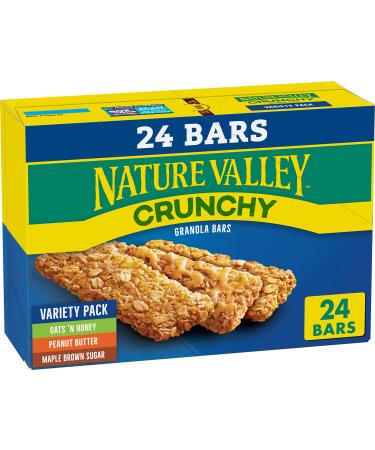 Nature Valley Crunchy Granola Bars, Variety Pack, 17.88 oz, 12 ct, 24 bars