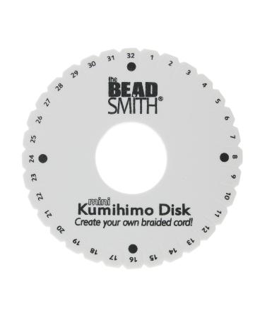 The Beadsmith Square Kumihimo Disk, 6 inch Diameter, 3/8” Thick Dense Foam,  Jewelry Tools for Braiding, 1 disks