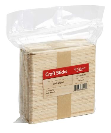 Popsicle Stick for Craft Supplies Sticks - Premium Quality 100 pcs Assorted  Size - Popsicle Mixed Sizes Assorted Jumbo Multi Mini Large Wood Strips -  Craft for Kids Popsicle Sticks 2 sizes x 100pcs