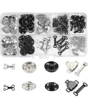 Pearl Snaps Fasteners Kit 10m Prong Ring Snaps for Western Shirt Clothes  Popper Studs(5 Color x 10 Sets)