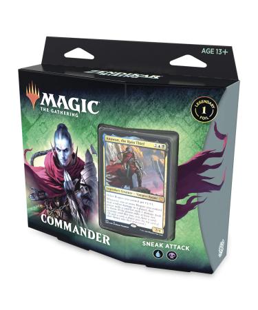 Magic: The Gathering Zendikar Rising Commander Deck  Sneak Attack | 100 Card Ready-to-Play Deck | 1 Foil Commander | Blue-Black