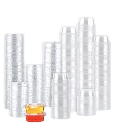Galashield 50 Sets - 5.5 oz. Jello Shot Cups Condiment Containers with Lids, Sauce Cups, Portion Cups, Dressing Container
