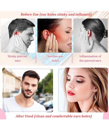 Earring Cleaner for Pierced Ears  Piercing Floss Rose Fragrance,Piercing  Aftercare Cleaner Ear Hole Cleaning Lines, Ear Piercing Care Cleaning Tool  for Girls Women Optimism 