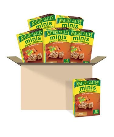 Nature Valley Sweet and Salty Minis, Peanut, 7.5 oz, 10 count (Pack of 6)
