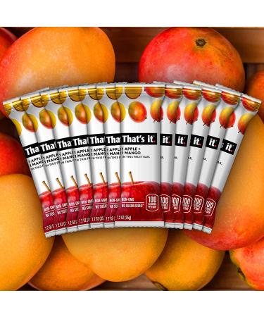 That's It. Apple + Variety 100% Natural Real Fruit Bar Best High Fiber Vegan Gluten Free Healthy Snack Paleo for Children & Adults Non GMO No