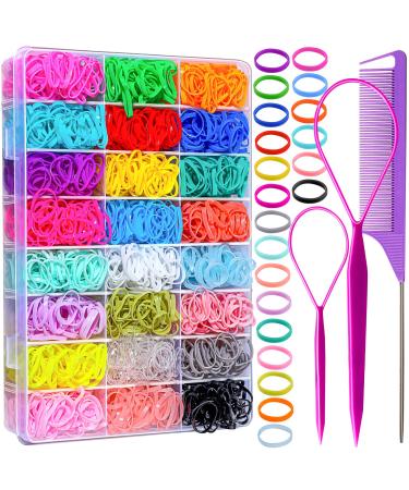 Elastic Hair Bands YGDZ 5 Colors 600 pcs Mini Hair Rubber Bands with  Organizer Box Elastic Hair Ties Soft Small Hair Ties for Girl Baby Hair  Accessories for Men Women Toddler Neutral Colors