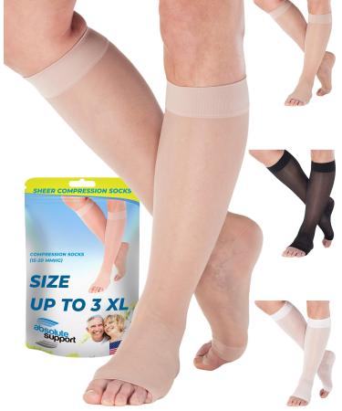 Absolute Support Cotton Compression Socks - Firm Support 20