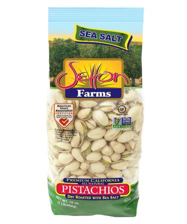 Setton Farms Dry Roasted and Salted Pistachios, Premium California In Shell Pistachios, 1 pound Bag (16 Ounce), Certified Non-GMO, Gluten Free, Vegan and Kosher