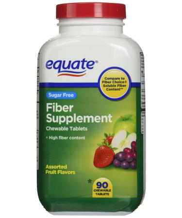 Equate - Fiber Supplement 90 Chewable Tablets (Compare to Fiber Choice)