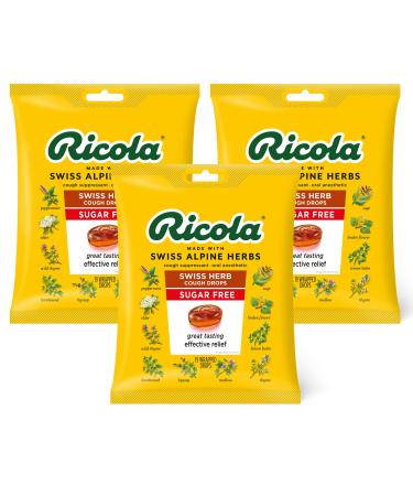 Ricola Herb Throat Drops Sugar Free, Lemon Mint - 19 ct