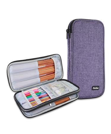 ProCase Crochet Hook Case (up to 6.5 Inches) Travel Organizer Zipper Bag  for Various Crochet Hooks