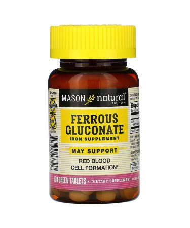 Mason Vitamins Iron Ferrous Gluconate 240Mg Tablets 100 Count Bottle (Pack of 1)