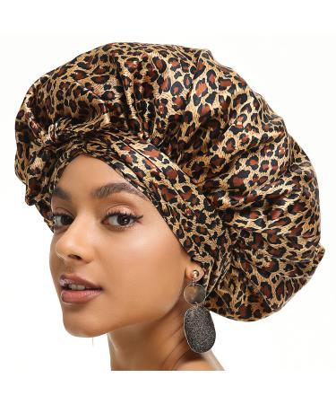 Black Silk Bonnet & Hair Wrap for Sleeping