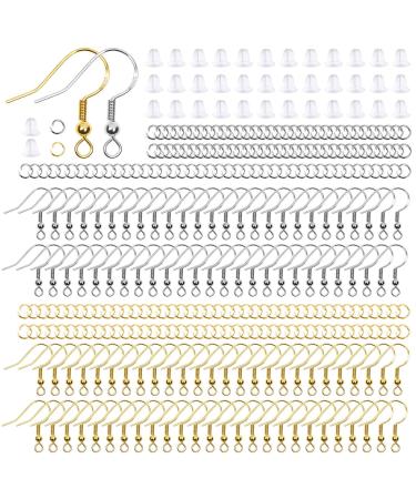 Hypoallergenic Earring Hooks, Thrilez 600Pcs Earring Making Kit with Jump  Rings and Clear Rubber Earring Backs for DIY Jewelry Making (Silver and