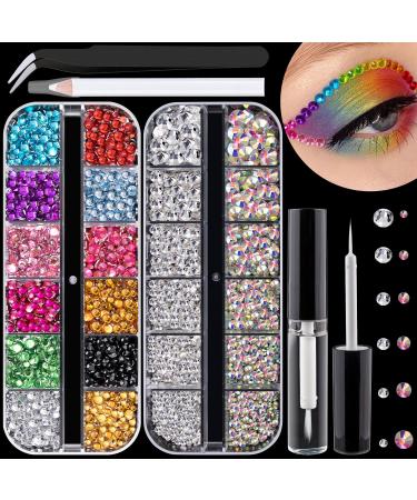 Belleboost Flat Back Pearls Kits 2 Boxes of Flatback White Half Round  Pearls with Pickup Pencil and Tweezer for Home DIY and Professional Nail  Art, Face Makeup and Craft 