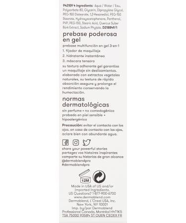 Dermablend Insta-Grip Jelly Primer Face Makeup, Silicone-Free Face