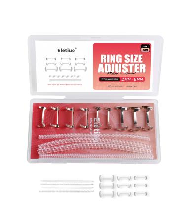 ELETIUO Ring Size Adjuster for Loose Rings - 60Pack, 2 Styles, Ring Guard, Ring Sizer, 10 Sizes Fit for Man and Woman Ring