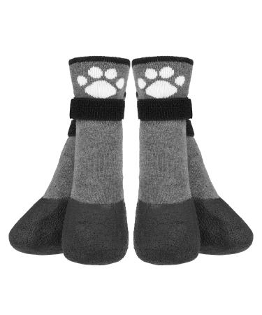 BEAUTYZOO Anti Slip Dog Socks for Small Medium Large Dogs with Grips Straps  on Hardwood Floor Protection Wear, Traction Control 3 Pairs Double Side