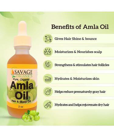 Savage Organics Organic Amla Oil 100% Pure Virgin Amla Hair Oil