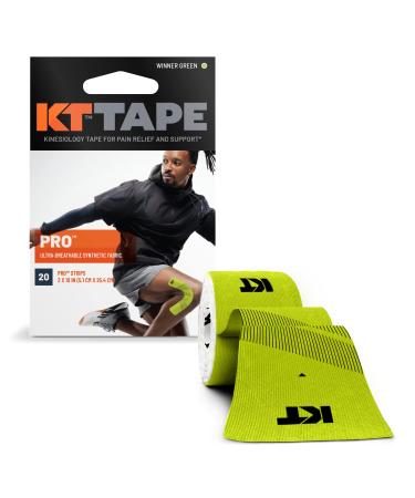 KT Tape Pro Wide Kinesiology Therapeutic Sports Tape, 10 Precut 10 Inch  Strips, Double Width Lower Back or Large Muscle Groups, Water Resistant,  1N) Black - Precut/Wide, Small (814179022578)