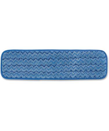 Rubbermaid Commercial Mop Head for Microfiber Mop, Single Sided 18 Inch  Damp Room Mop Pad 18 Blue Damp Mop