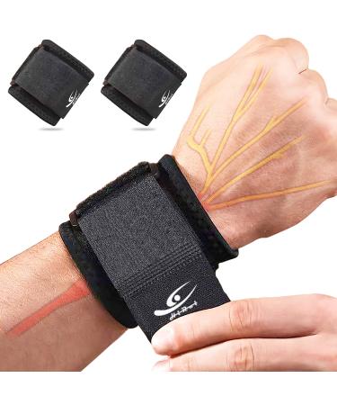  HiRui 2 Pack Wrist Compression Strap and Wrist Brace