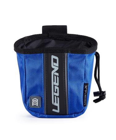 LEGEND - XT520 Quick Release Pouch & Finger Tab Bag | Interior Divider for Better Organization & Storage of Release Aids | Attaches to Standard 2" Belt | Quick Drawstring Closure Blue