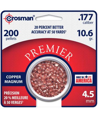 Crosman Copper Magnum Domed Pellets for Use with Pellet Air Rifles and Air Pistols .177-Caliber