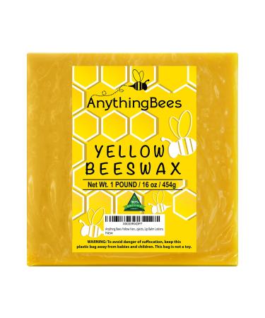 Anythingbees Handmade Beeswax Pellets - 100% Natural Premium Cosmetic Pure  Grade Triple Filtered Easy Melt Bees Wax|Great for DIY Projects, Lip Balm