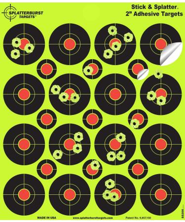 Splatterburst Targets - Roll of (200) 4 Inch Stick & Splatter Self Adhesive  Shooting Target Stickers - Gun - Rifle - Pistol - Airsoft - BB Gun - Pellet  Gun - Air Rifle - Made in USA 