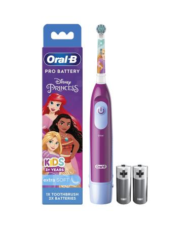 Oral-B Pro Battery Powered Toothbrush Featuring Cars Or Princesses Characters for Kids (Disney Characters May Vary)