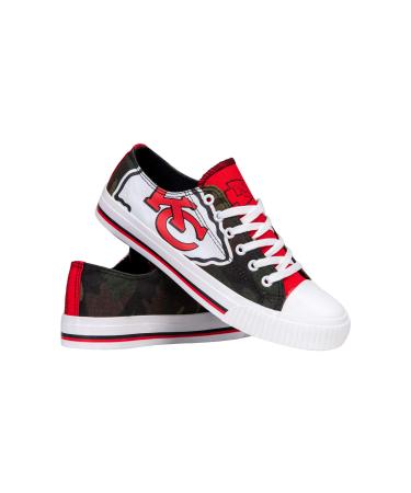 Kansas City Chiefs NFL Womens Camo Low Top Canvas Shoes - 11