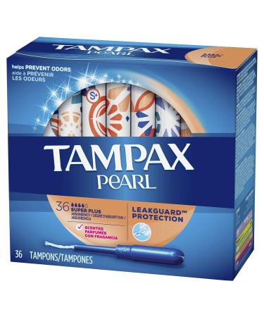 Tampax Pearl Tampons with Plastic Applicator Ultra Absorbency Unscented 18  Count - Pack of 12 (216 Count Total)
