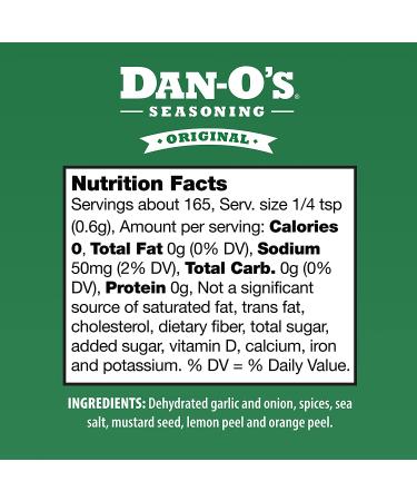 Dan-O's Seasoning Original | Large Bottle | 1 Pack (20 oz)