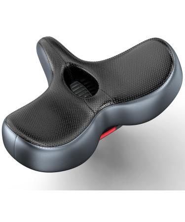 IPOW 14.4'' Extra Wide Comfortable Bike Seat, Oversized Bike Saddle for Women and Men Comfort, Waterproof Bicycle Cushion Seat for Peloton/Stationary/Exercise/Mountain Bikes