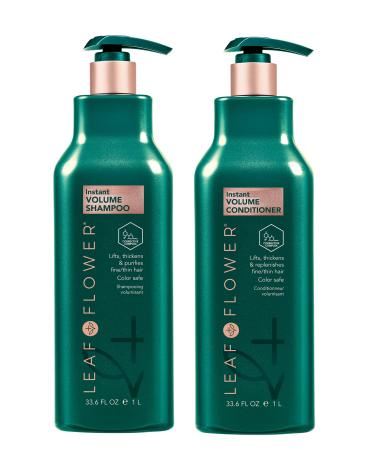 Leaf & Flower Instant Volume Shampoo & Conditioner 33.8 oz Duo