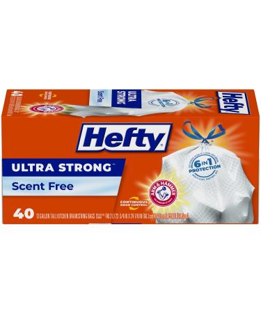 Hefty Small Garbage Bags, Flap Tie, Lavender & Sweet Vanilla Scent, 4  Gallon, 26 Count lavender 26 Count (Pack of 1)